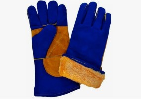 Краги САПФИР спилковые утепленные (иск. мех)