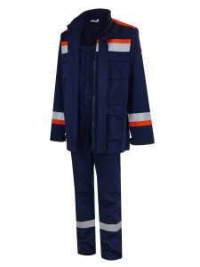 Костюм термостойкий летний мужской "ЭНЕРГИЯ" тип Б усиленный (куртка на молнии, п/к)